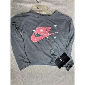 NWT Nike Girls Just Do It Long Sleeve Logo Shirt Kids size 5t